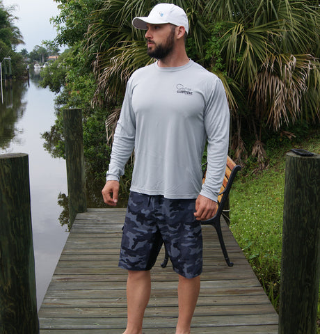 Long Sleeve UPF Shirt - Country Shore - Florida Hogfish Gray