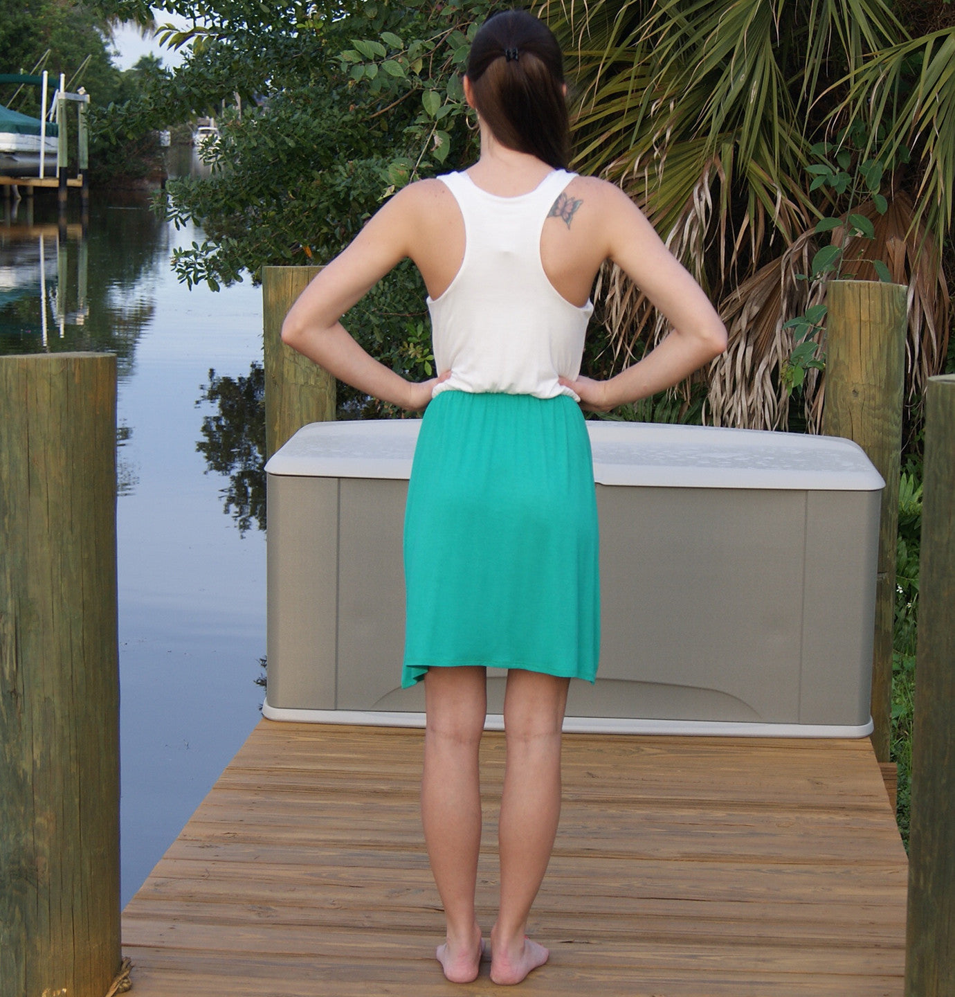 Two-Tone Horseshoe Racerback Tank Dress Two-Tone Horseshoe Racerback Tank Dress