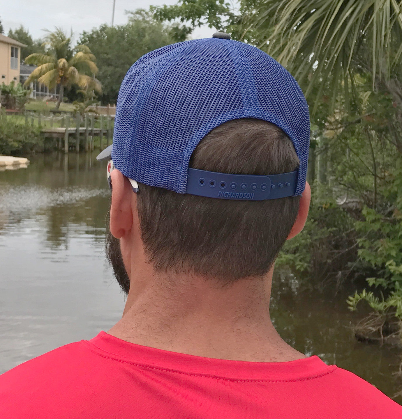 Signature Series Snapback Mesh Trucker Hat Blue/Gray Country