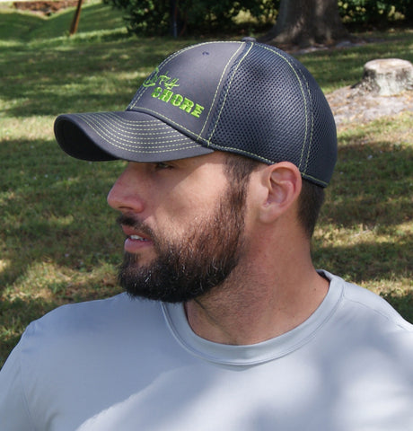 Trucker Stretch Hat - Gray and Green Signature Series