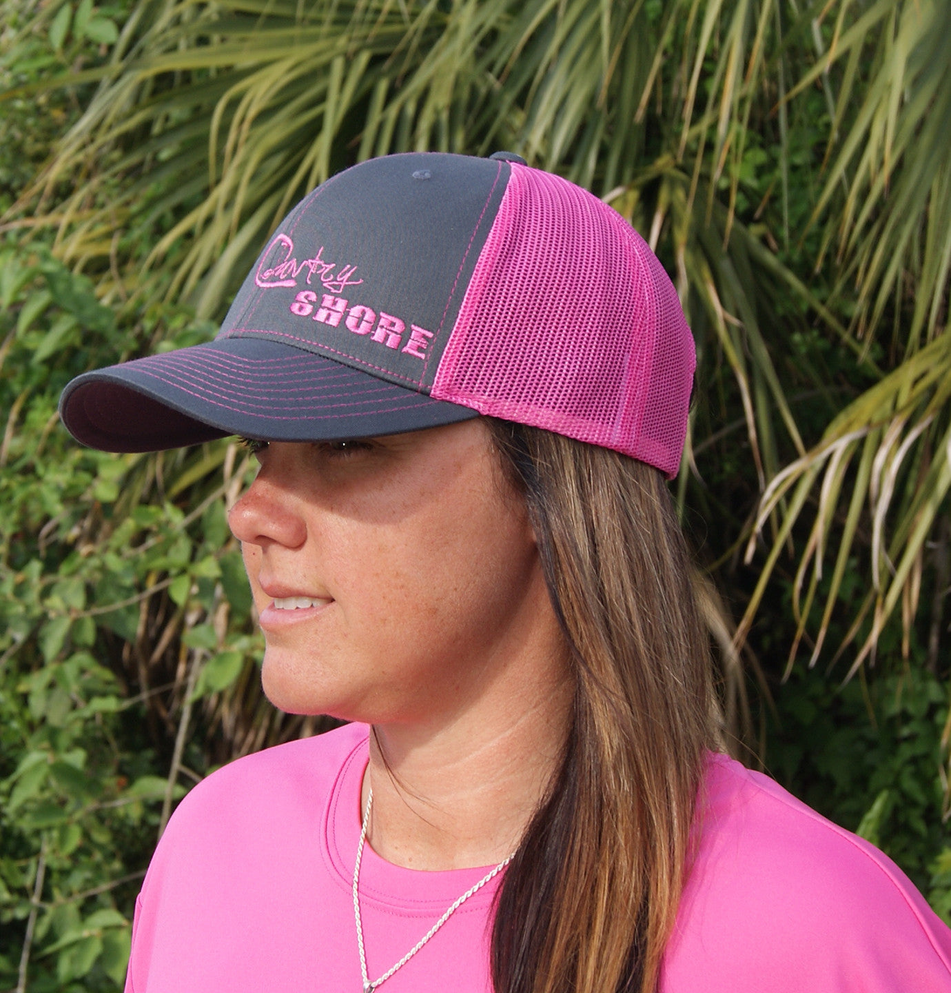 Pink Rv Hat Signature Series Snapback Mesh Trucker Hat - Pink | Country Shore ...